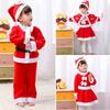 Christmas Kid Santa Claus Cosplay Costume Boy Girl Xmas Party Fancy Outfit Dress