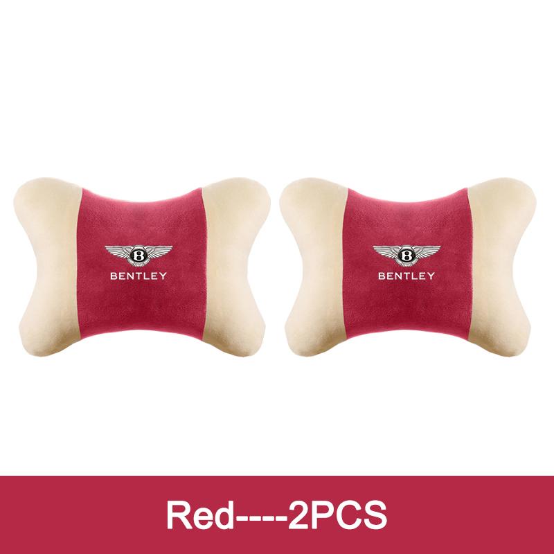 Car Headrest Neck Pillow Seat Belt Shoulder Pad Accessories For Bentley Continental GT MULLINER Bentayga Flying Hurtling Spur WT6