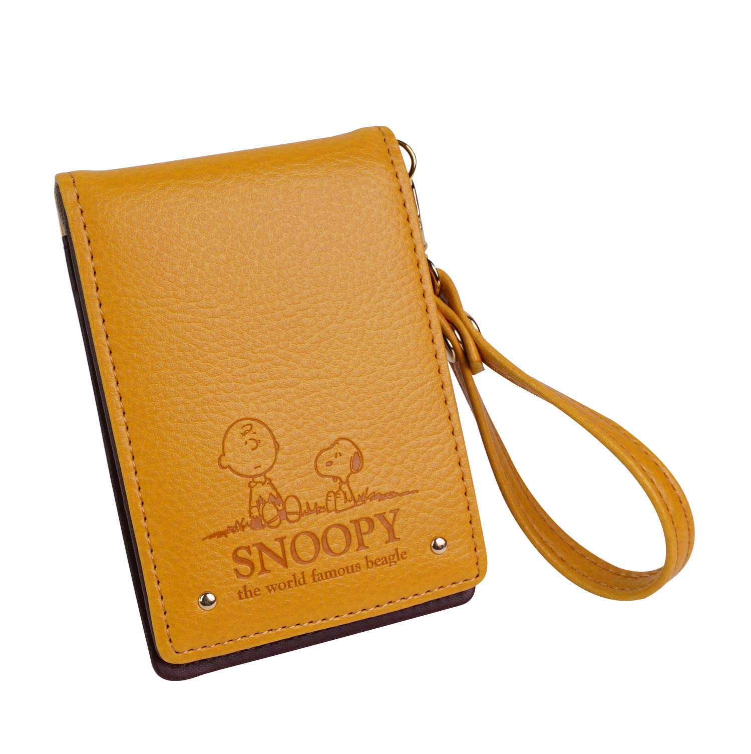 

Pass Case Character Bifold Cute Commuter Holder Yellow [Snoopy] Women s