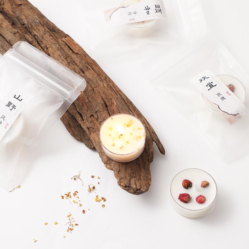 New Chinese Style Dried Flower Tealight Wedding Souvenir Scented Candle Atmosphere Holiday Gift Handmade Home Fragrance