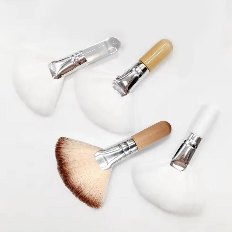 Mini Fan Makeup Brushes Facial Powder Foundation Blusher Concealer Brush Cosmetic Tools Synthetic Fiber Fan Brushes