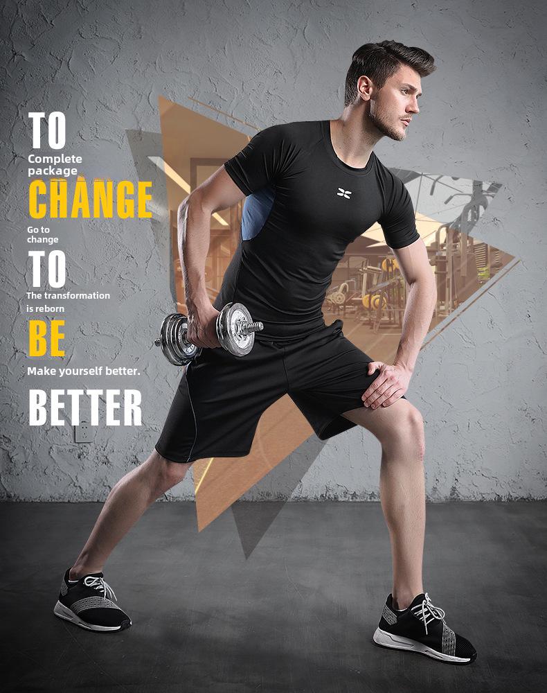 2021 Men's Spring/Summer Fitness Tights & Sports Suit for Running, Gym, & Basketball