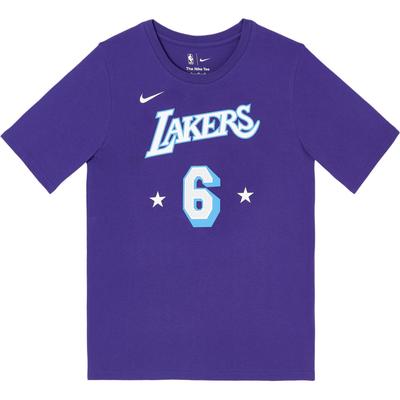 Μπλουζάκι Συνεργασίας NBA NBA Los Angeles Lakers Λογότυπο Διπλού Αστεριού LeBron James Αθλητικό Μπάσκετ Κοντομάνικο Παιδικά Τοπ 3Z2B7FEKB-LAK06