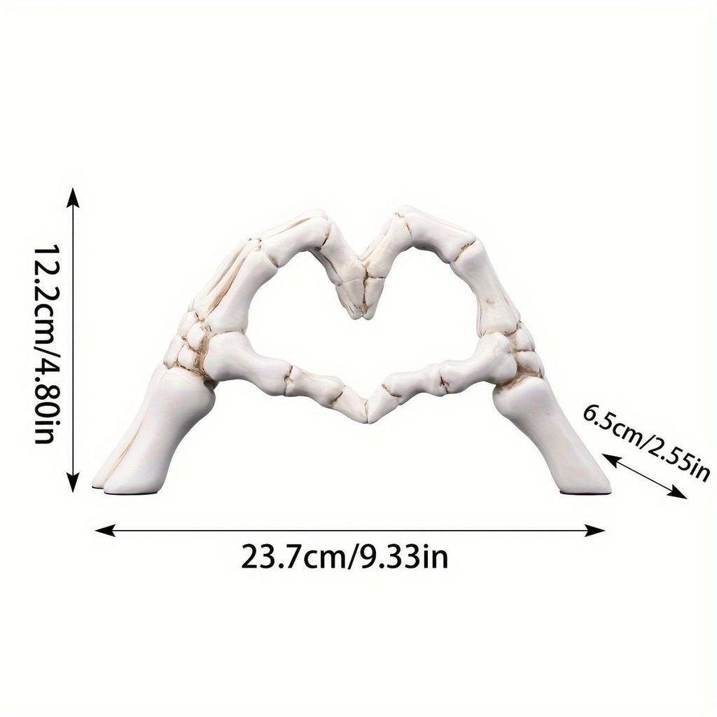 Love Gesture Resin Statues Sculptures Desktop Ornament Sculpture Figurines Simple Art Crafts Office Home Decoration Holiday Gift