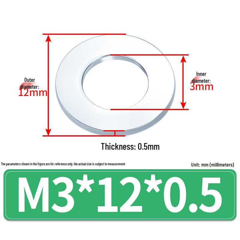 Extra Large Galvanized Metal Flat Washer (Sizes M1.6-M14)