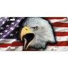 Metal Sign American Bald Eagle USA Flag Patriotic Wall Decor 30x15 Cm