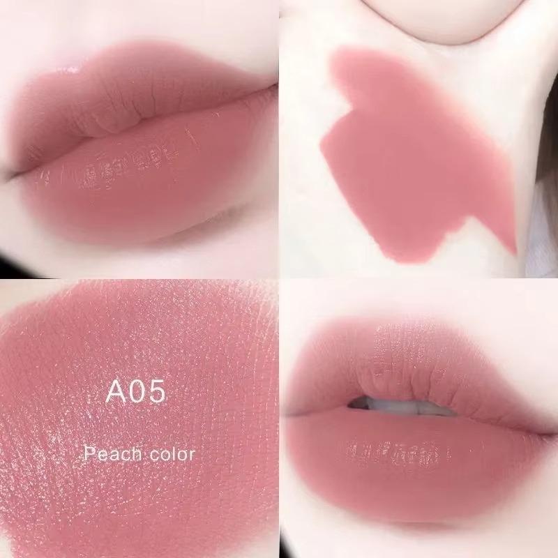 Matte Moisturizing Black Body Gold Tube Lipstick Moisturizing Schoolgirl Retro Milk Tea Color Lipstick