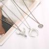 Multilayer Necklace Set Adjustable Pendant Necklaces Elegant Stackable Jewelry Alloy Texture Present for Fashion Women