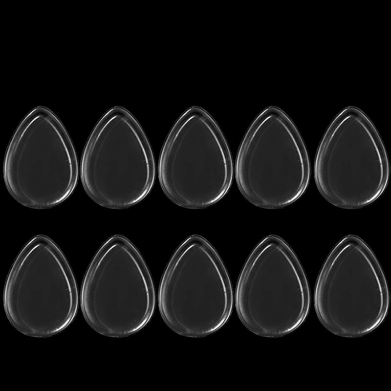 1/20 st sminkpuderpuff silikon non-stick mjuk transparent rund droppformad kosmetisk kraftsvamppuff smidig blandning