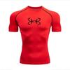 Tight T-shirt for Men's Short Sleeve Sports Fitness Running Sporter Gym Fashion Drying Workout High Elasticity Breathable Sweat-Resistant