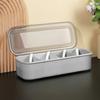 Condiment Server with Ice Tray Cold Serving Tray for Bar Fruit Salad Taco Multipurpose Chilled Condiment Caddy with Compartments And Separate Lids