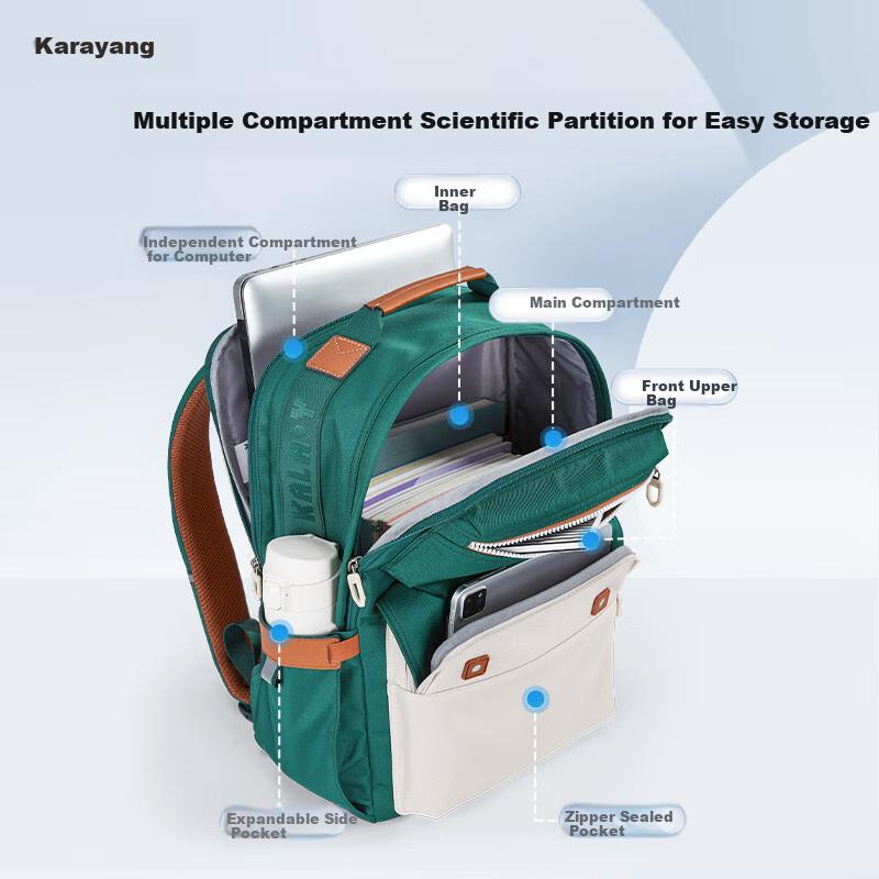 KALA·Y Backpack for Middle And High School Students Grades 7-9, Large Capacity Cloud Backpack, Stress-Relieving