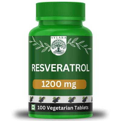 Sylara Trans Resveratrol - 99,9 % - 1200 mg avec Extrait de Pépins de Raisin et Quercétine Comprimés/Gélules Poudre de Complément