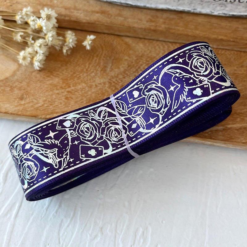2.5cm*4.5m/Roll Packaging Ribbons Decorative Wrapping Gift Box Multiple Colors DIY Cartoon Lolita Clothing 14 Colors
