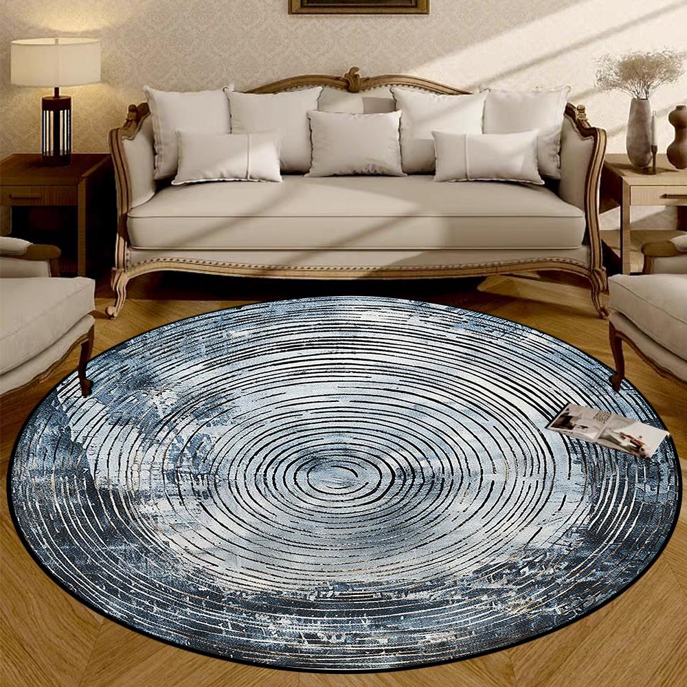 Bohemia Style Round Living Room Carpet Non-slip Bedroom Decoration Washable Rugs Office Chair Mat Bedroom Bedside Soft Carpets