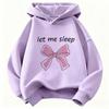 Let Me Sleep Bow Design Hoodie Kids Children's Sweatshirt Hoody for Boys Girls Autumn Winter Casual Hoodies