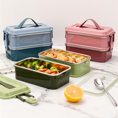 Stile Nordico Multistrato Acciaio Inossidabile Isolato Porta Pranzo Portatile Bento Contenitore per Alimenti per Studente Scuola Stoviglie