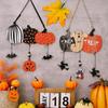 2pcs/set Colorful Halloween Wooden Pendants Pumpkin Bat Ghost Wall Hanging  Ghost Festival