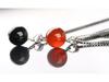 Sterling Silver Agate Pendant Necklace - Fashionable Simple Gift for Girlfriend, Christmas Luxury Jewelry Clavicle Chain