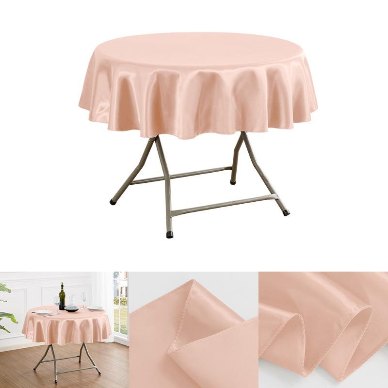 150/180/200cm Round Satin Tablecloth Bright Silk Tablecloth For Baby Shower Wedding Birthday Party Banquet Christmas Table Decor
