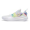 LiNing Blade 3 V2 Rainbow Durable Breathable Low-Top Basketball Shoes Unisex Sneaker Fluorescent-White Yellow ABAT057-4