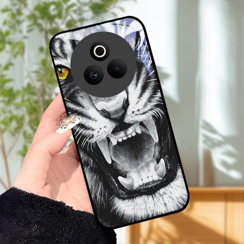 Tempered Glass Phone Case For OPPO Realme P3 Pro 5G Funda Shockproof Hard PC Shell Back Cover For Realme P3Pro RMX5032 Coque