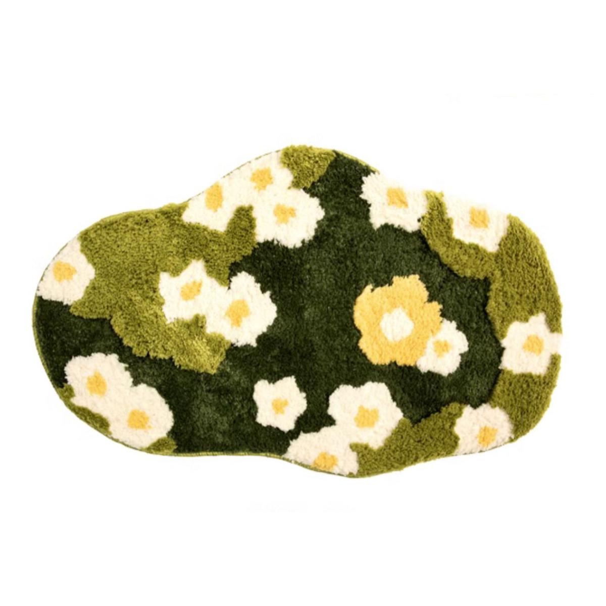 

Tufting Moss Bedroom Rug Bathroom Mat Soft Meadow Plants Living Room Carpet Bedside Floor Pad Doormat Tidy Aesthetic Home Decor 400MMx600MM зелёный