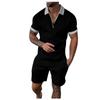 Korta set för män Outfits 2-delad sommarträningsoverall Kortärmad skjorta och shortsset Casual Sportdräkt