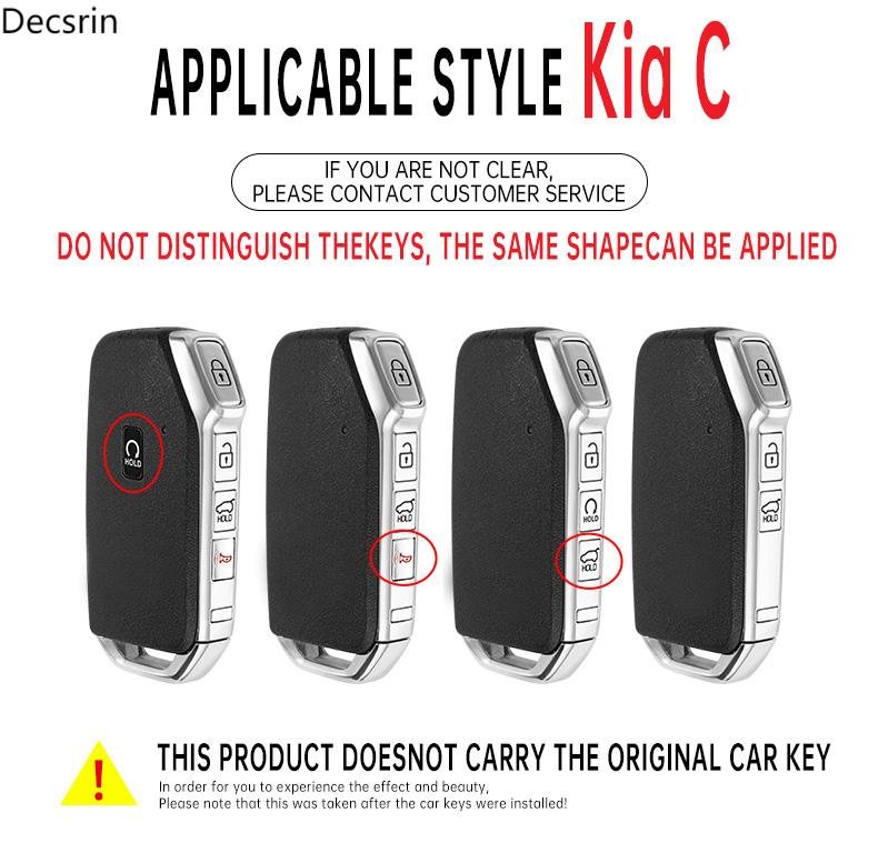 Zinklegering + Läder Bilnyckelfodral För Kia Sportage 2025 2025 Ray Sorento Soul Telluride Cerato 2020 K5 K8 2025 Fjärrnyckelhållare