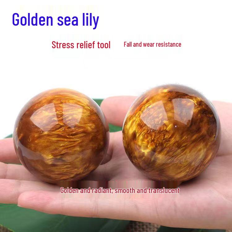 Gold Silk Sea Willow Hand Massage Fitness Ball