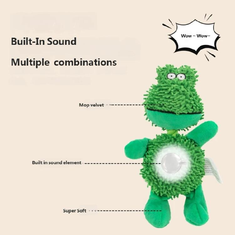 Portable And Washable Cotton Rope Dog Toy Squeaking Dog Chew Toy Mop Shape Dog Teeth Cleaning Toy