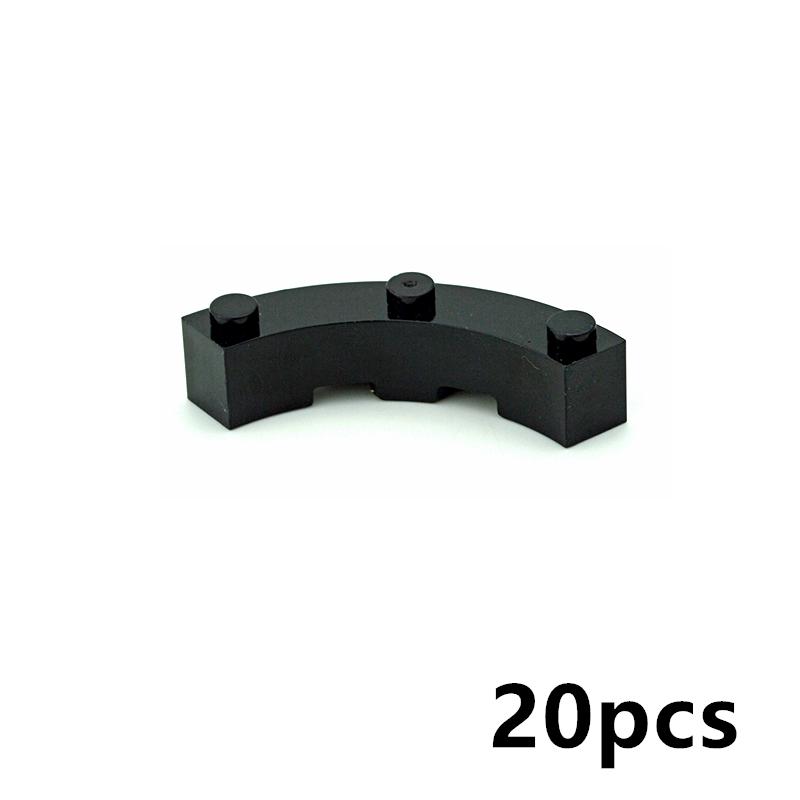 Building Blocks 48092 4x4 Curved Brick With 3 Studs For Building Blocks Parts DIY Educational Bricks Bulk Model Gift Toys