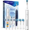 SEAGO Rotating Electric Toothbrush with 8 Round Brush Heads, with 5 Cleaning Modes, Sonic Technology Whitening Teeth In 14 Days, for Adult and Kids,