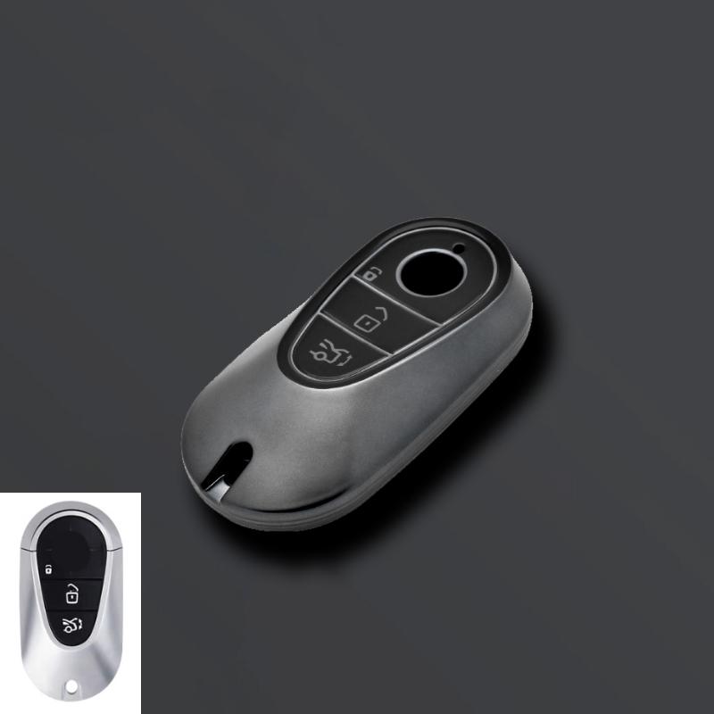 

Grey TPU Car Key Case Cover Shell For Mercedes Benz C E S Class GLC W206 W223 W214 E300 C260 C300 S450 S500 S400 Fob Accessories сірий