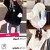 Light Life Bunny Ear 3 Loose Cute Sizes Oversized Long Black Women's Hoodie, Colors, Fit, Fleece-Lined, Top, Fall/Winter, S-XL, Casual, Work, School,