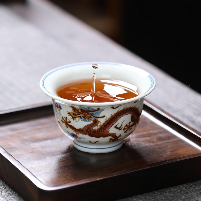 

Sushic Hand-painted Dragon Porcelain Teacup Gift Set