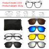 6 In 1 Polarized Sunglasses Men Women Magnetic Clip On Glasses  Optical Prescription Eyeglass Frames Magnet Clips