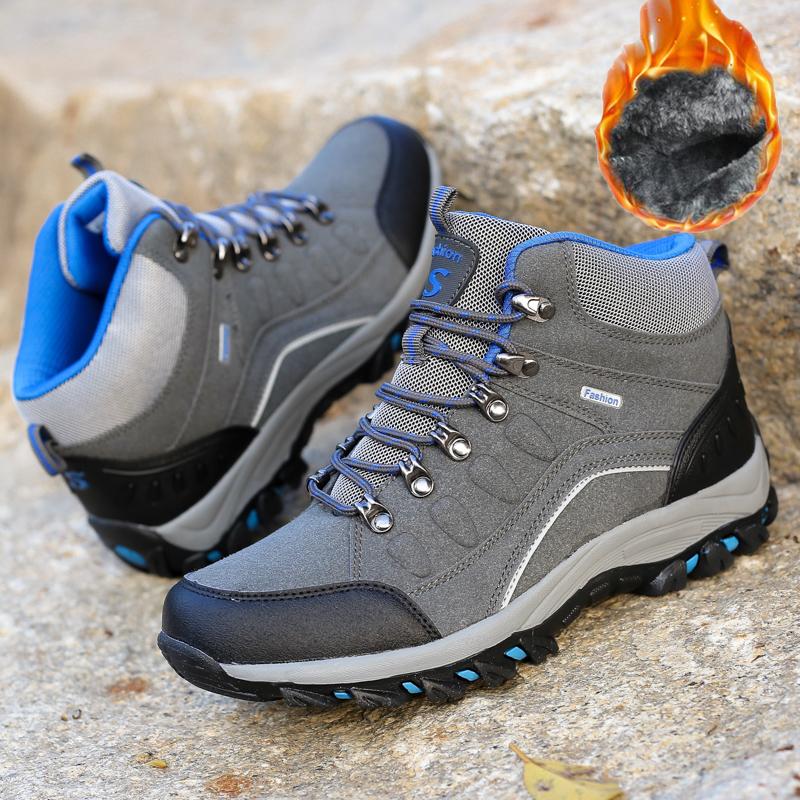 35-46 Paar Mode Plus Samt Warme High Top Baumwollschuhe Schneestiefel Plus Baumwolle Outdoor Wanderschuhe Wanderschuhe