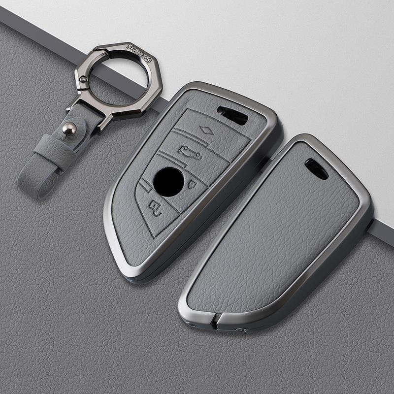 Zinc Alloy Leather Car Key Case For Bmw X1 X3 X5 X6 X7 1 3 5 6 7 Series G20 G30 G11 F15 F16 G01 G02 F48 F39 520 525 F30 Key Case