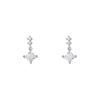 925 Sterling Silver Korean Fashion Inlaid Shiny Zircon Earrings for Women Exquisite Temperament Party Jewelry Accessories
