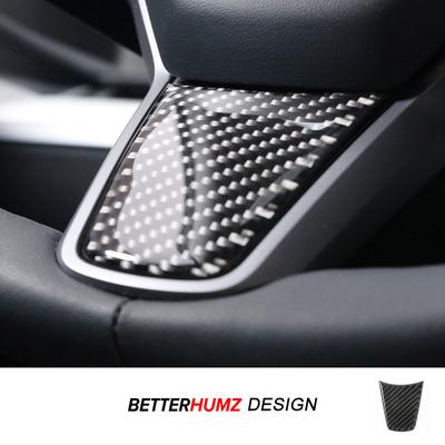 For Tesla Model 3 2019-2025 Model Y Carbon Fiber Steering Wheel Trim Patch Anti-Scratch Sticker Car Interior Tuning Accessories