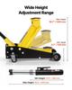 Low Profile Floor Jack, 3 Ton Capacity, Steel Racing Floor Jack with Single Piston Quick Lift Pump, Hydraulic Trolley Car Lift for Sports Cars,