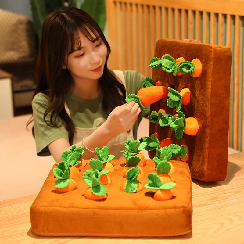 Vegetable Garden Carrot Plush Toy Pull The Carrot Parent-child Interaction Education Hands-on Ability Educational Plush Toys