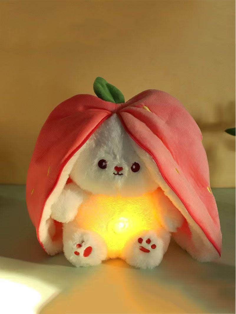 

Полуничний Кролик: Трансформована дихаюча плюшева іграшка-лялька 25 cm