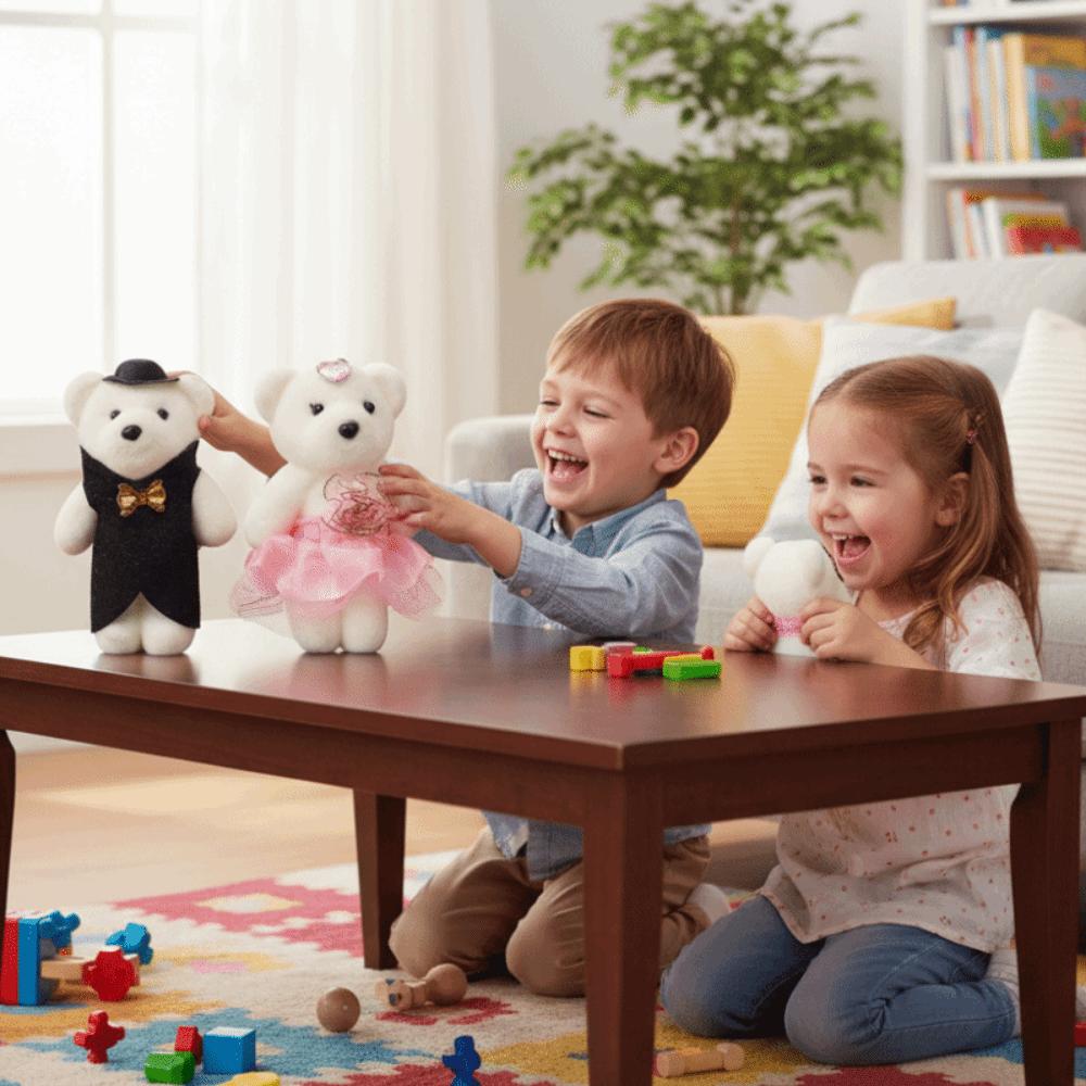 10pcs Foam Bear Bear Plush Foam Toys Couple Bear Cartoon Bouquet Doll Valentine's Day