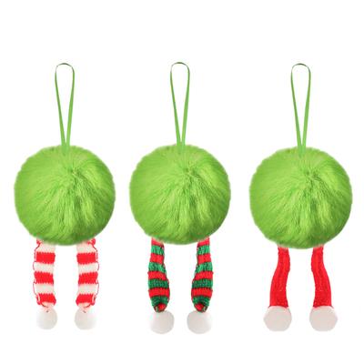 Christmas Rolling Ball Pendant: Fluorescent Green Faux Balls