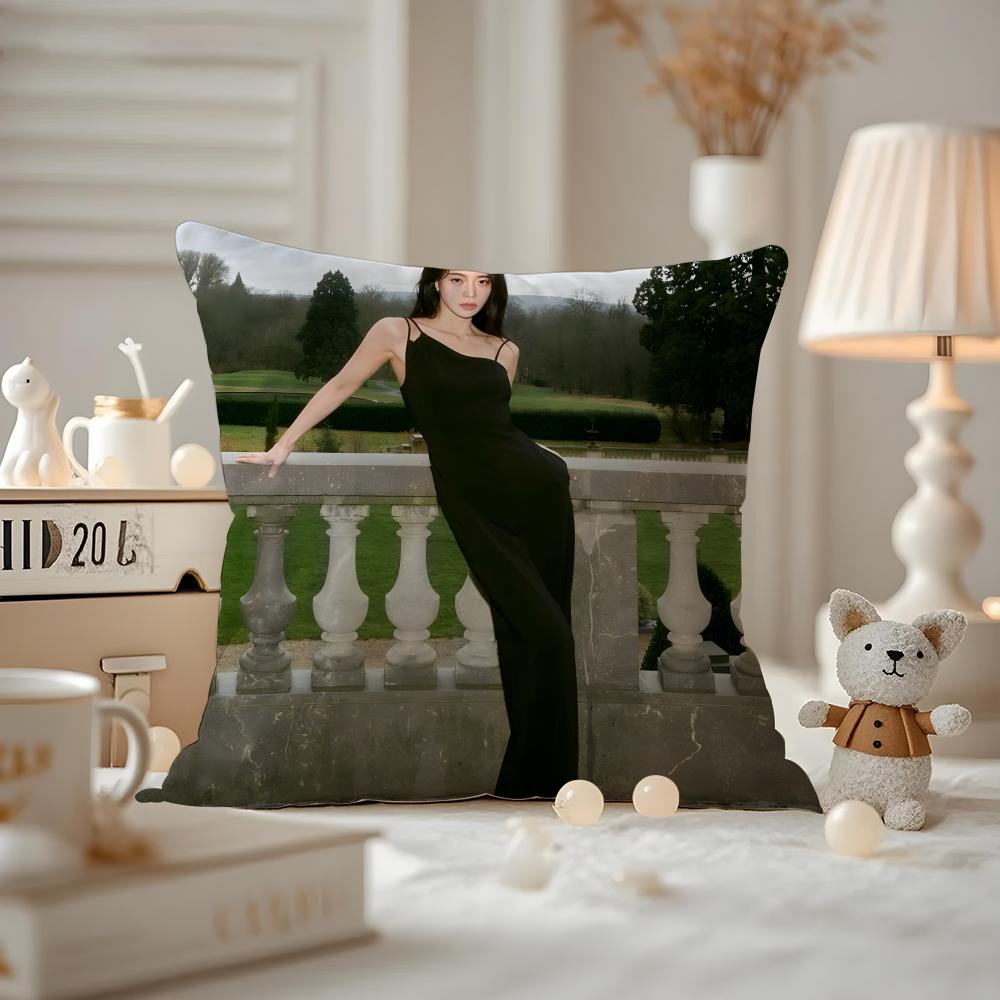 Lim Jiyeon Actress Cushion Cover Pattern Printed Pillowcase For Living Room Sofa Cushion Cover & Bedroom Decor