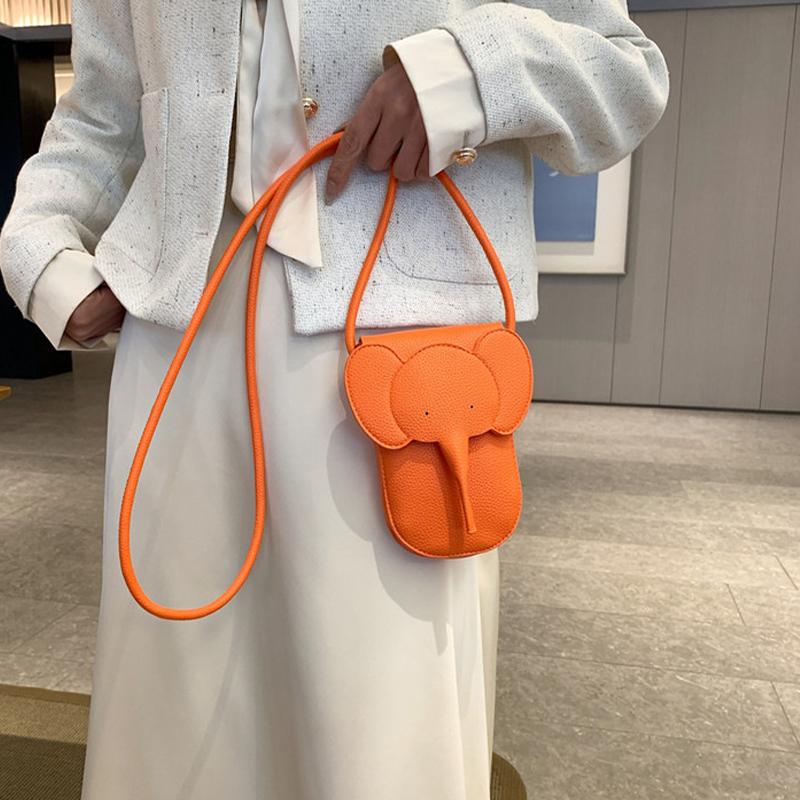 PU-Leder Baby Elefant Münzbörse Damen Tasche Anhänger Kreativer Kartenhalter Aufbewahrung Lippenstift Umschlag Reißverschluss Geldbörse