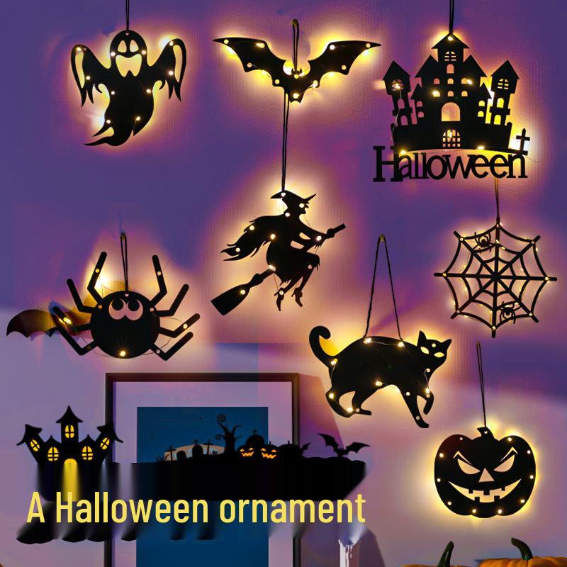 Halloween LED Pumpkin & Ghost String Lights: Spooky Room Décor with Flashing Ornaments