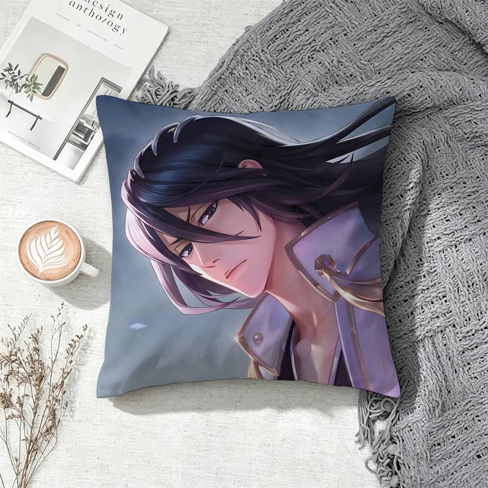 Byakuya Kuchiki Bleach Double-Sided Printed Cushion Cover Bedroom Bedside Sofa Pillow Case
